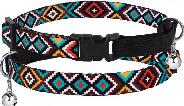 CollarDirect Tribal Pattern Ethnic Design Nylon Cat Collar