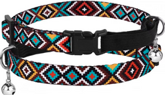 CollarDirect Tribal Pattern Ethnic Design Nylon Cat Collar
