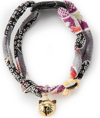 Necoichi Chirimen Fireworks Breakaway Cat Collar with Bell
