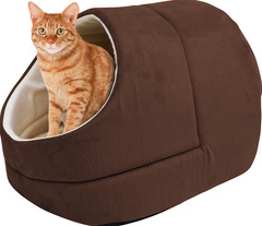Jespet Cave Covered Cat & Dog Bed