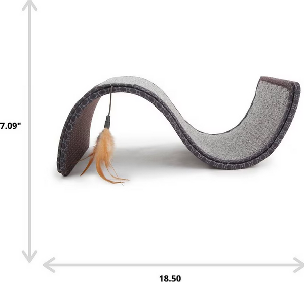 SmartyKat Scratch Scroll Cat Scratcher with Feather Toy