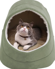 Jespet Cave Covered Cat & Dog Bed