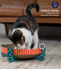 Catstages Easy Life Scratch, Snuggle & Rest Cat Scratcher Toy with Catnip