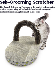 Catstages Scratch & Groom Scratch Pad & Grooming Brush Cat Toy