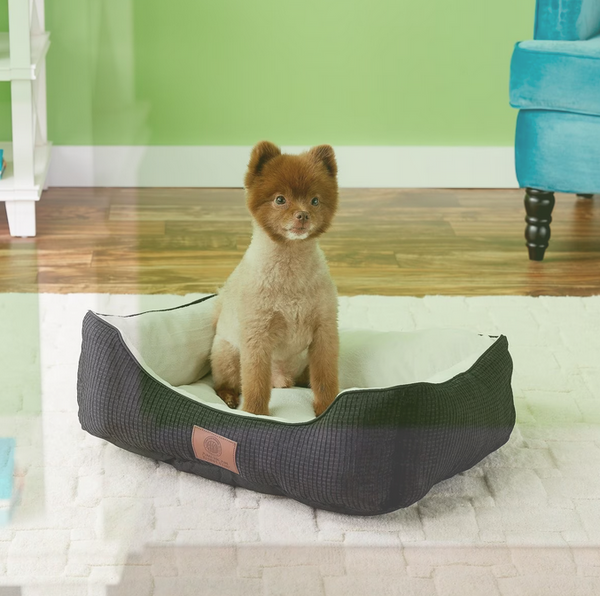 American Kennel Club AKC Box Weave Design Bolster Cat & Dog Bed