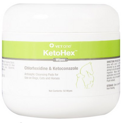 VetOne KetoHex Antiseptic Pet Wipes, 50 count