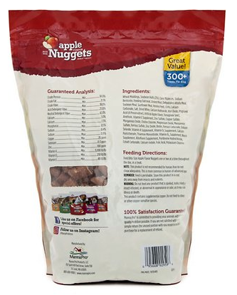Manna Pro Bite-Size Nuggets Apple Flavor Horse Treats, 4-lb bag