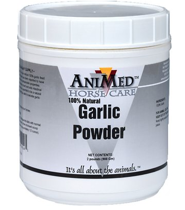 AniMed Natural Garlic Powder Digestive Health & Pest Control Powder Horse Supplement, 2-lb tub