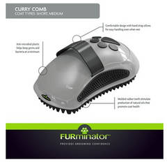 FURminator Curry Comb For Dogs