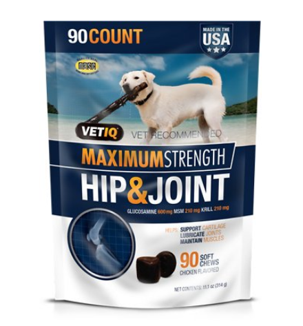 VetIQ Maximum Strength Hip & Joint Soft Chews Dog Supplement