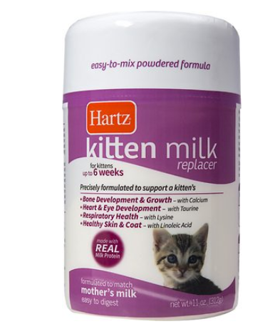 Hartz Kitten Milk Replacer Powdered Formula, 11-oz jar