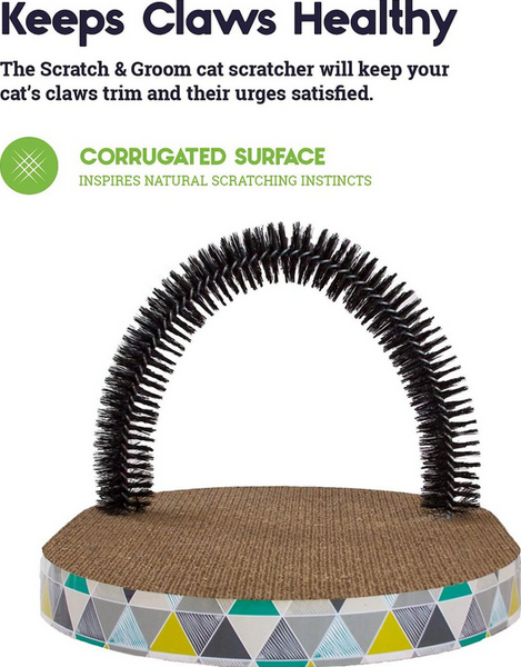 Catstages Scratch & Groom Scratch Pad & Grooming Brush Cat Toy