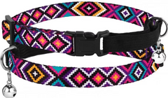 CollarDirect Tribal Pattern Ethnic Design Nylon Cat Collar
