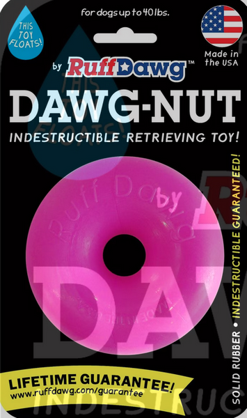 Ruff Dawg Indestructible Dawg Nut Tough Dog Chew Toy, Color Varies
