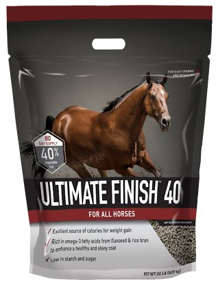 Buckeye Nutrition Ultimate Finish 40 Weight Gain Pellets Horse Supplement, 20-lb soft pack