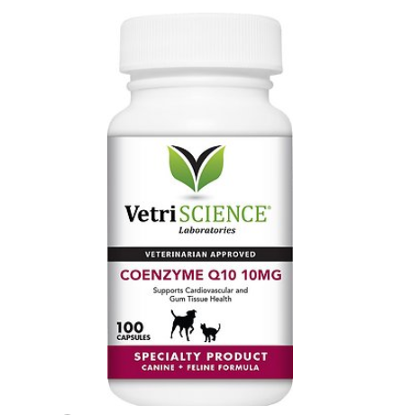 VetriScience Coenzyme Q10, 10mg Dog & Cat Capsules, 100 count