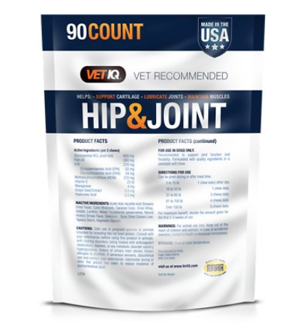VetIQ Maximum Strength Hip & Joint Soft Chews Dog Supplement